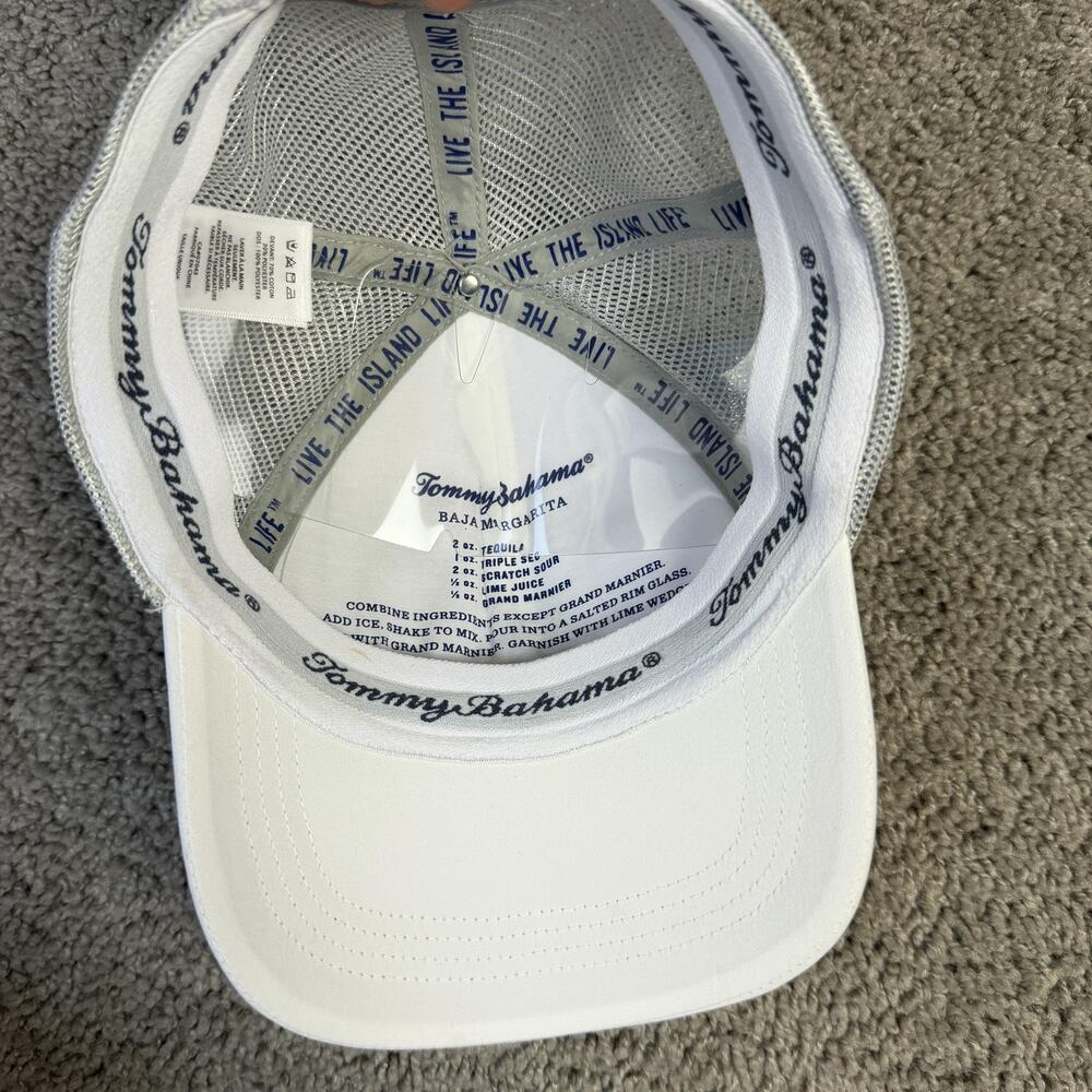 Tommy Bahama Hat Cap Snap Back Mens One Size White Trucker Mesh Marlin - Picture 8 of 10